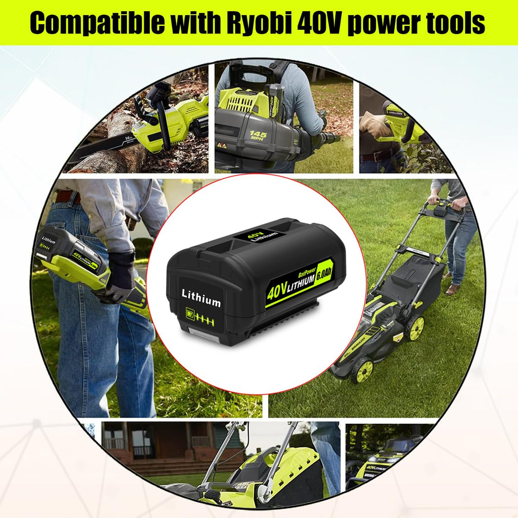 2-Pack 40V Lithium-Ion Battery and Charger Starter Kit S483