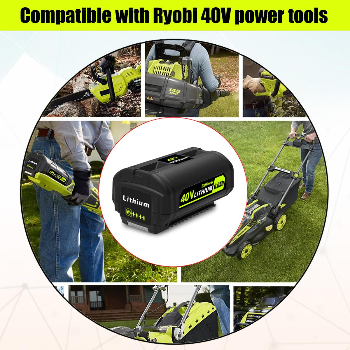 2-Pack 40V Lithium-Ion Battery and Charger Starter Kit S483