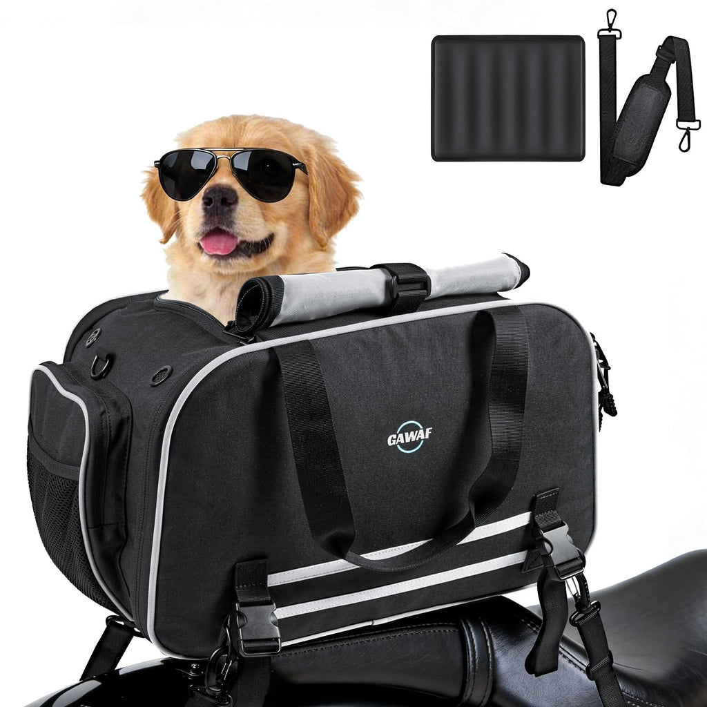 Motorcycle Dog Carrier Expandable for Small Cats Dog Pet Under 17 lbs T2336