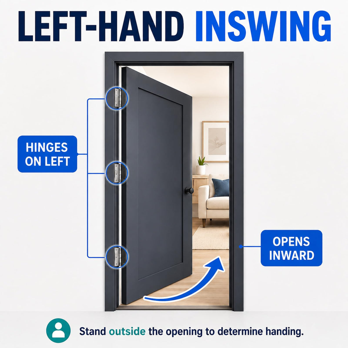 36"x80" Fiberglass Entry Door Frame, 4-9/16 Jamb, Left-Hand Inswing O5373