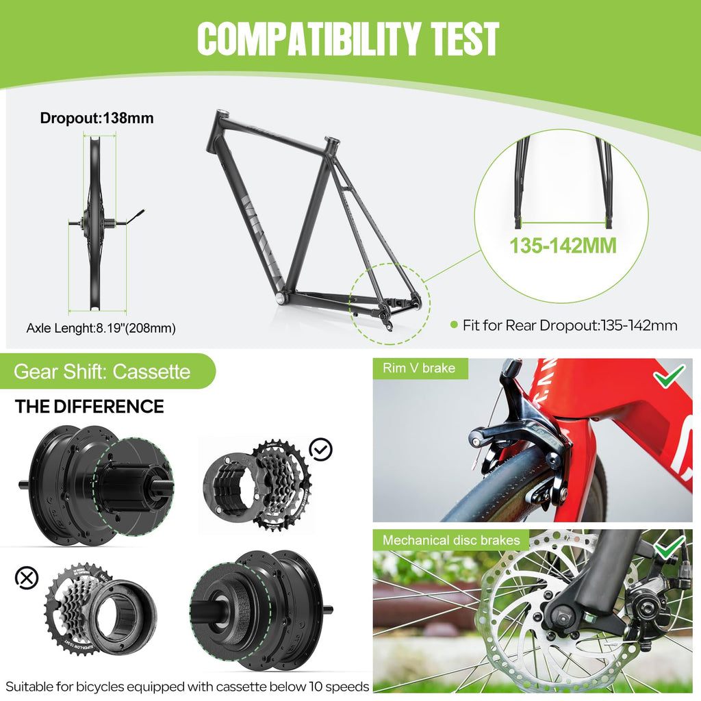 48V 500W 750W Ebike Conversion Kit T34410