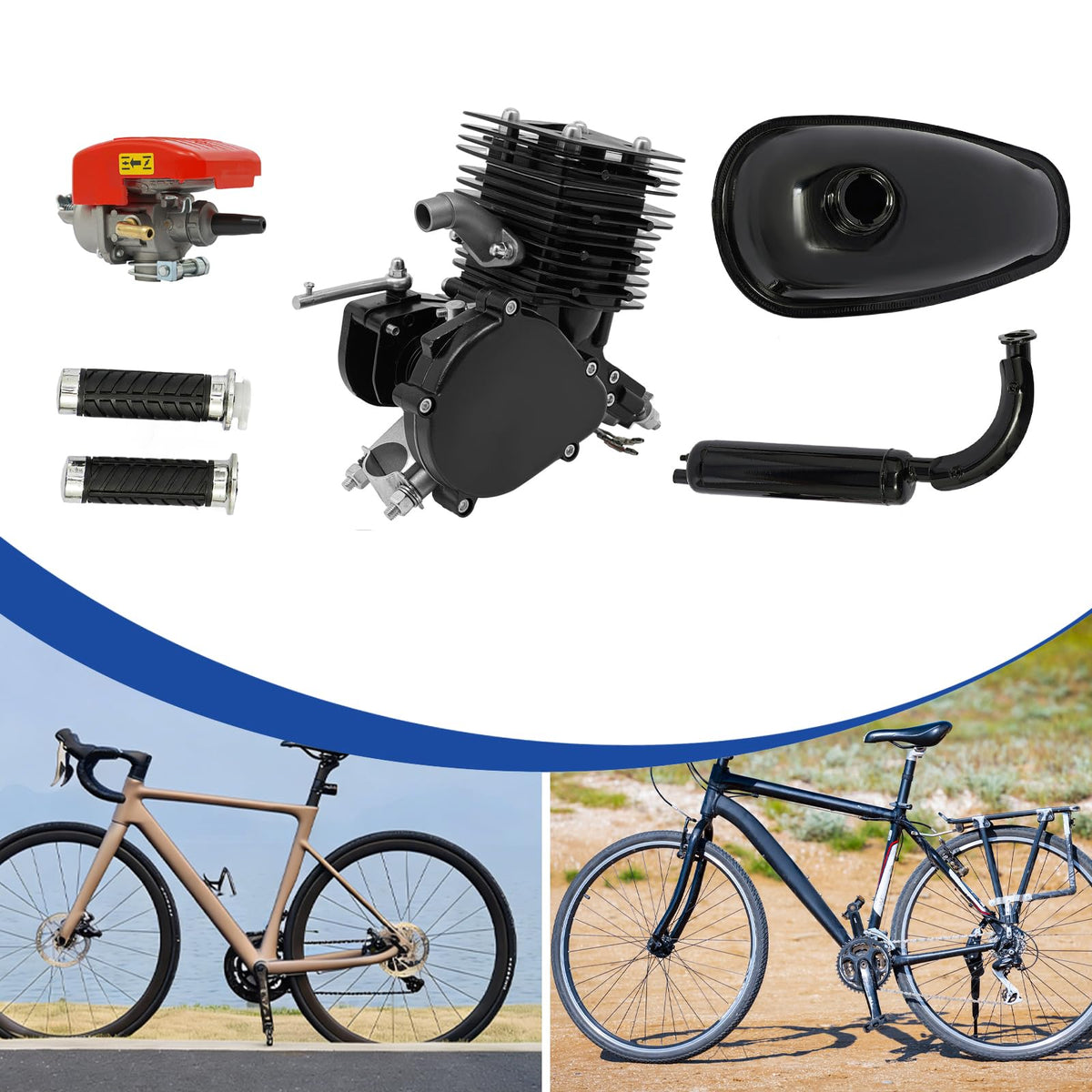 110cc 2-Stroke Bicycle Engine Kit for 26" /28" Bikes Z5577