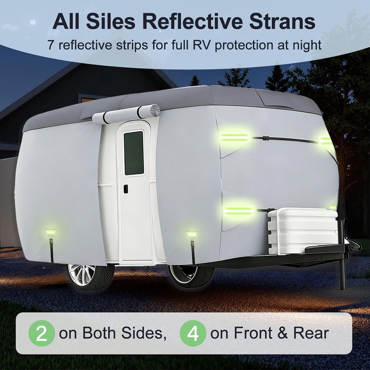 7 Layers Waterproof Fiberglass Travel Trailer Cover X6953