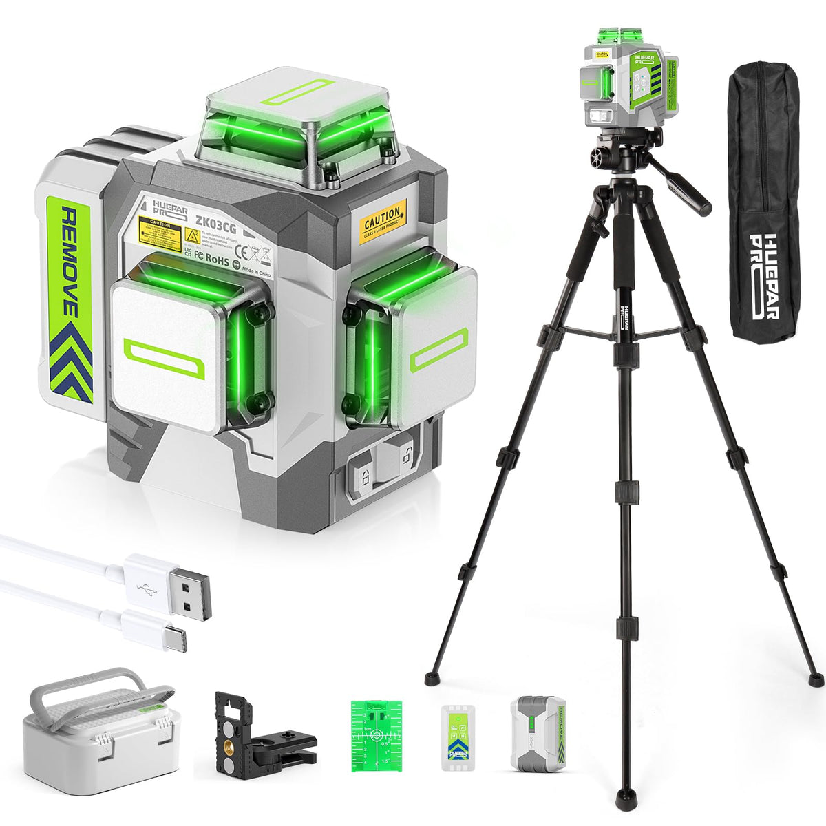 360 Self Leveling Green Laser Level with Tripod N7015