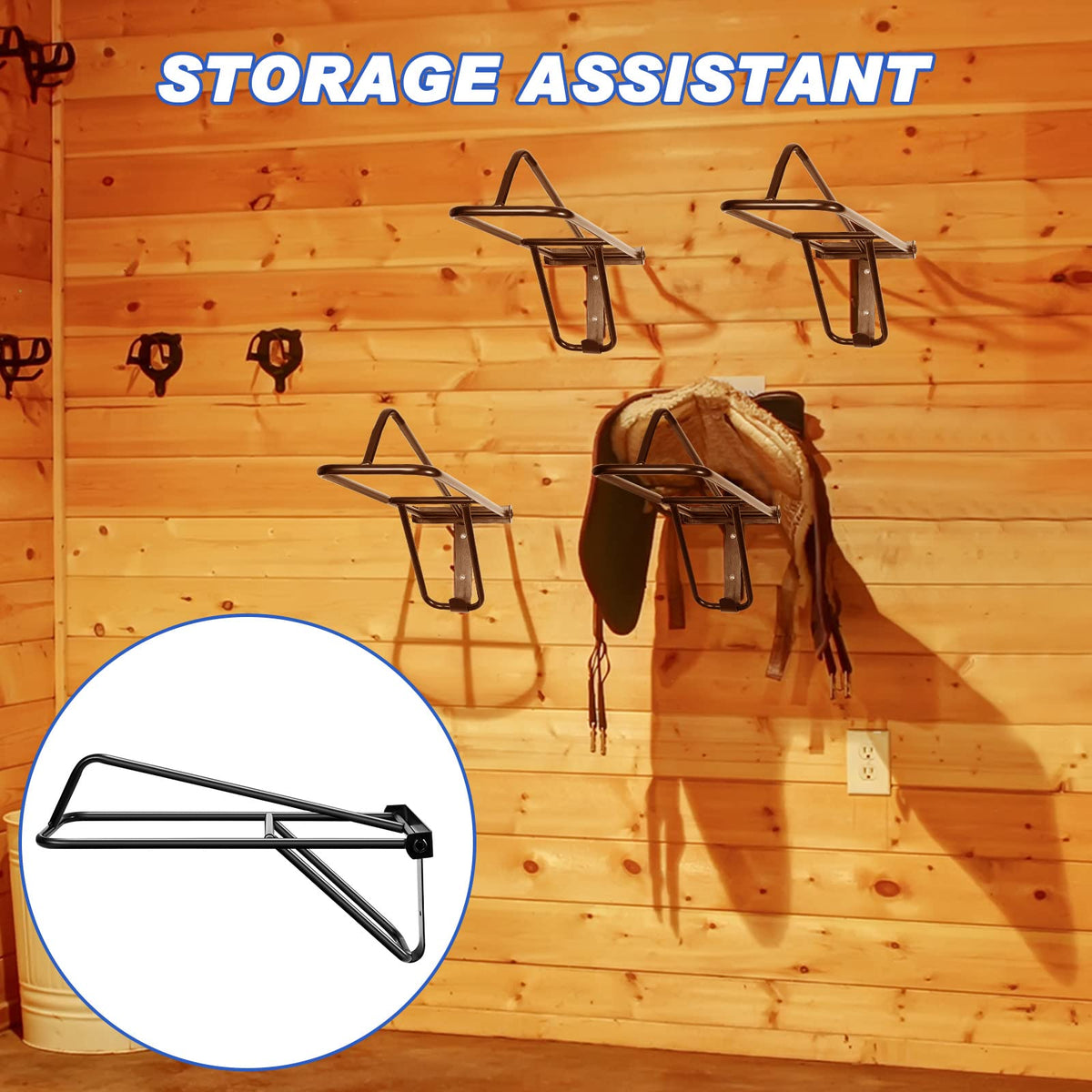 2 Pieces Portable Folding Saddle Rack N657