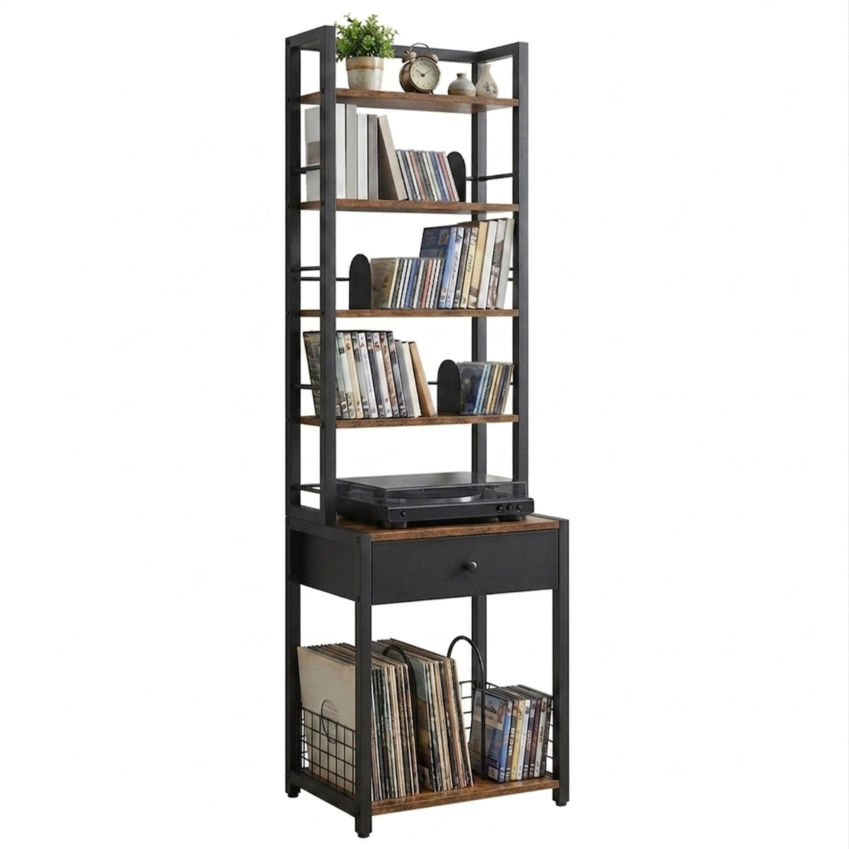 6-Tier CD DVD Storage Rack with Drawer V561