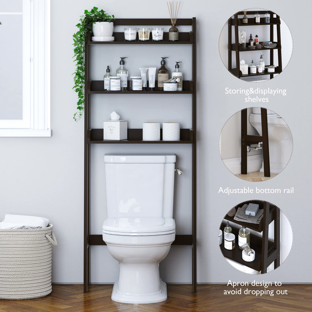 3-Tier Espresso Wood Bathroom Organizer S13242