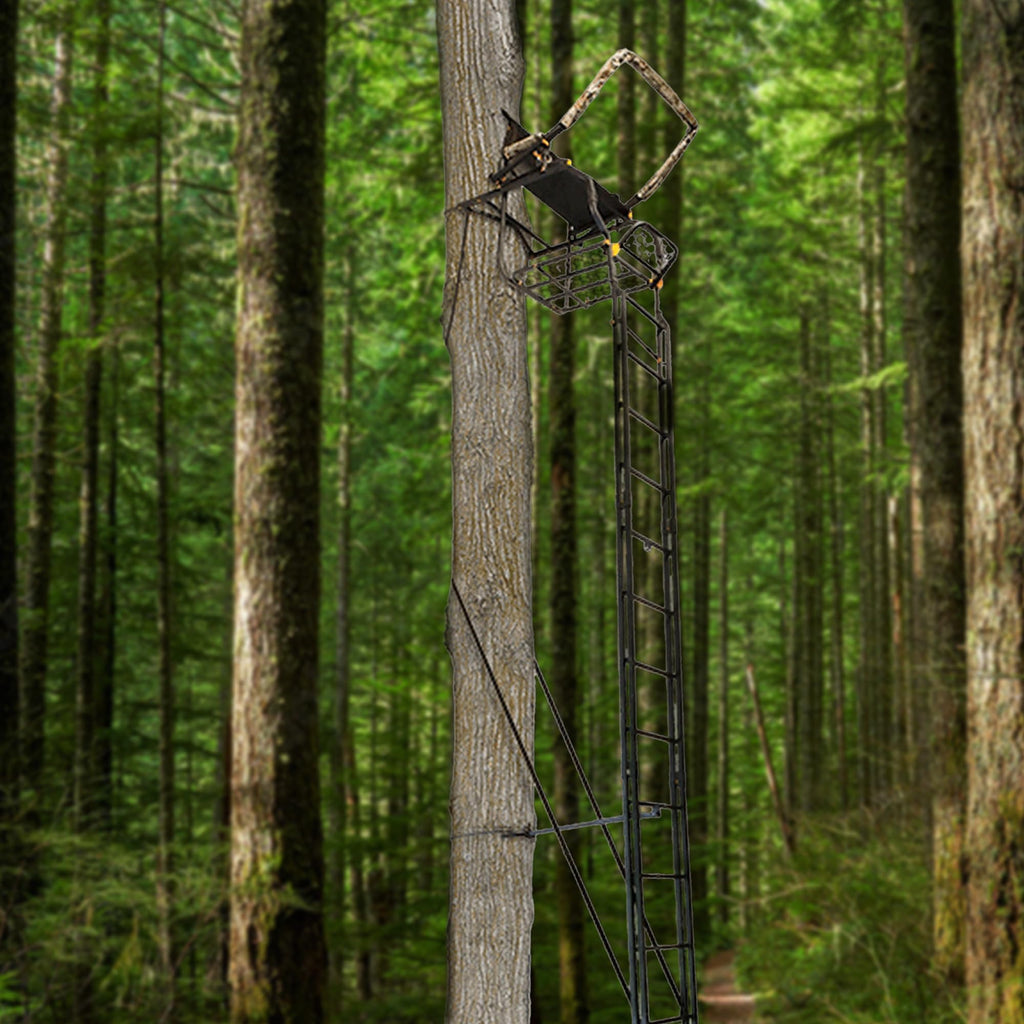 Adjustable 17 ft 1-Person Ladder Tree Stand M5493