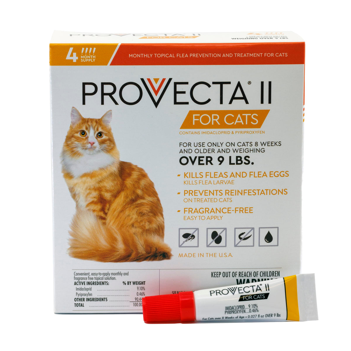Flea Treatment for Large Cats Over 9 lbs, 4-Month Supply D71818