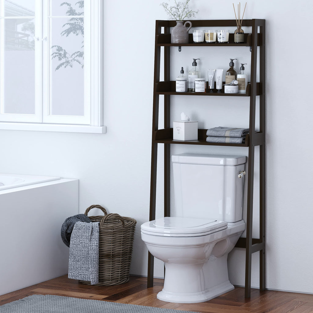 3-Tier Espresso Wood Bathroom Organizer S13242