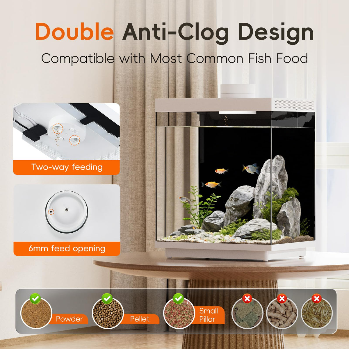 3 Gallon Glass Fish Tank Aquarium Kit with APP Control I520378