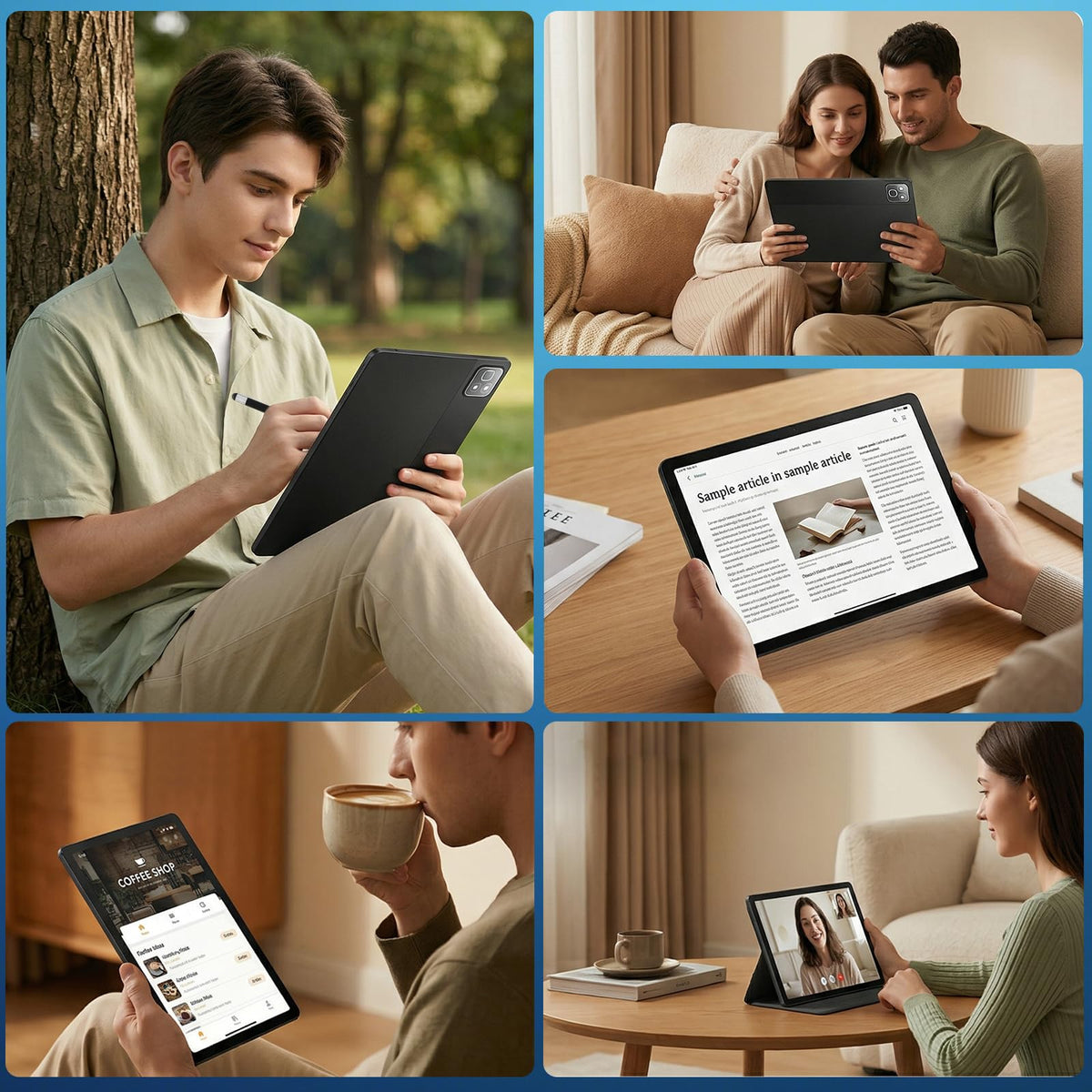 11 Inch 2 in 1 Android 16 Tablet with Keyboard Mouse Pen Case Q3268