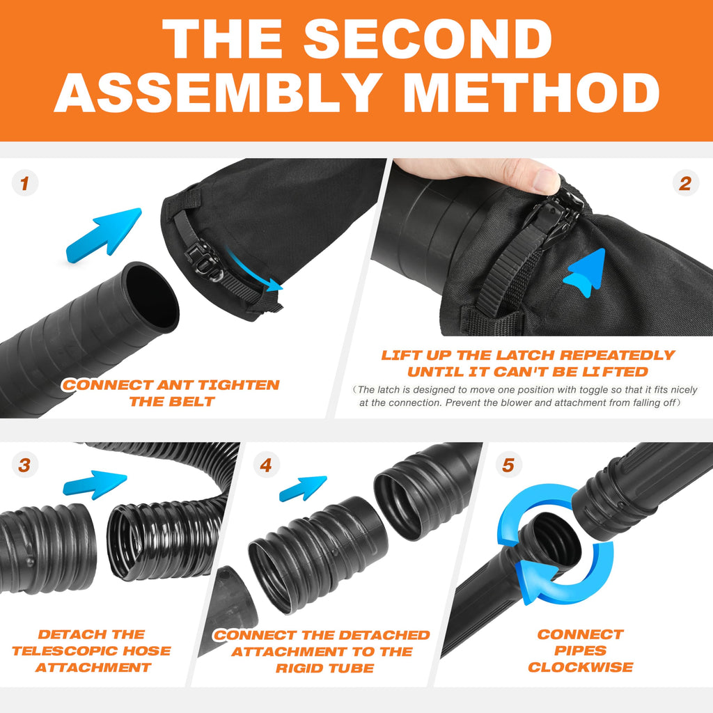 Leaf Blower Gutter Attachment with Telescopic Hose, 11 Feet G258954