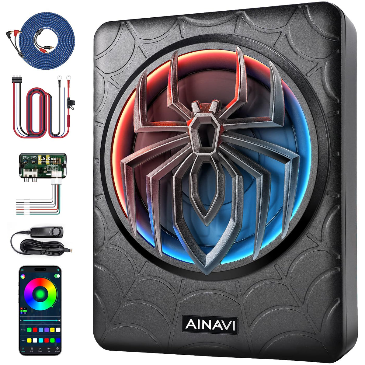 1200W 10" Powered Underseat Subwoofer with Amp N807470