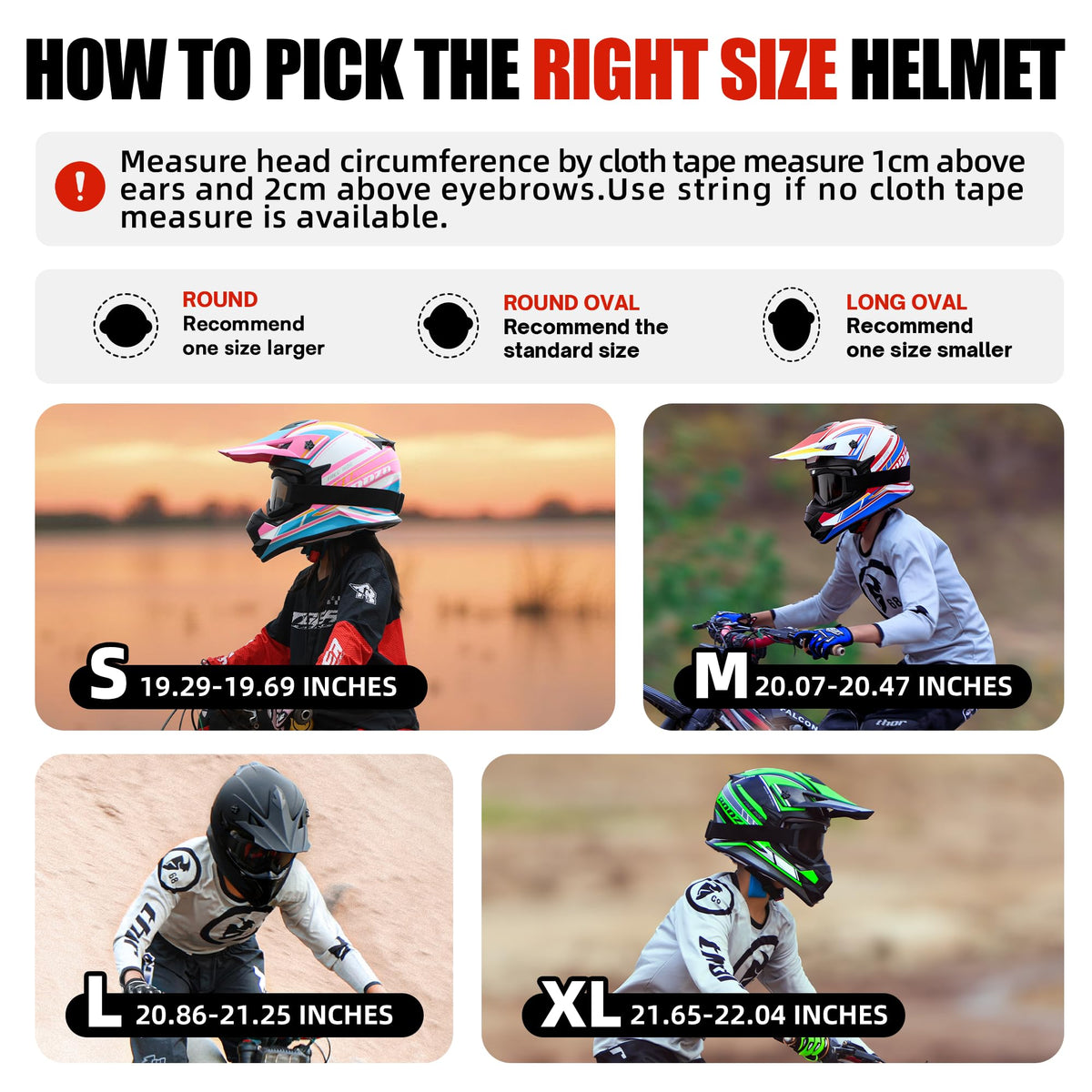Kids DOT Approved Motocross Helmet J600