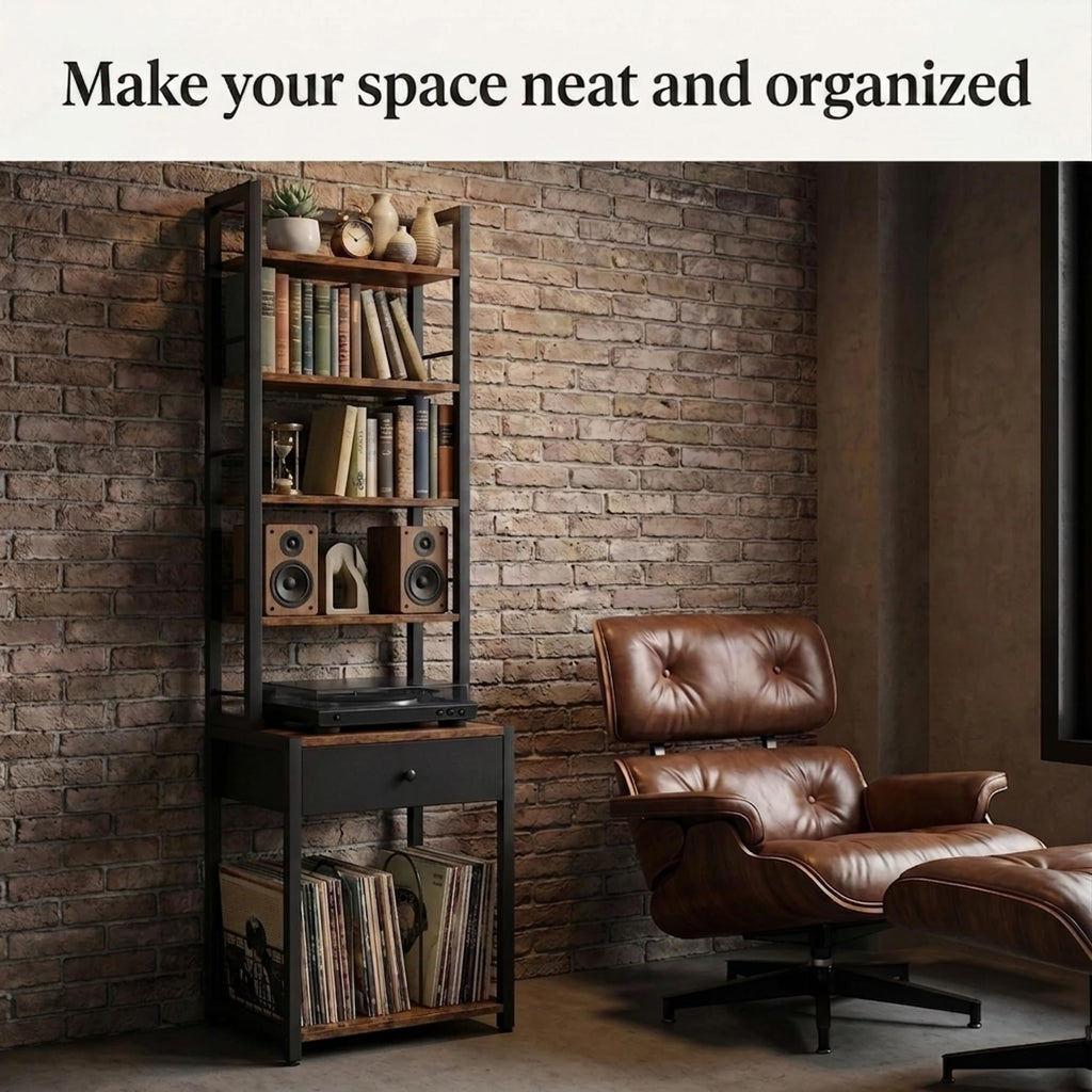 6-Tier CD DVD Storage Rack with Drawer V561