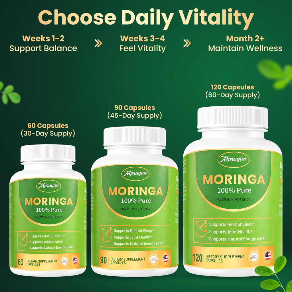Moringa Capsules 1600mg 120 Vegan Capsules A7415
