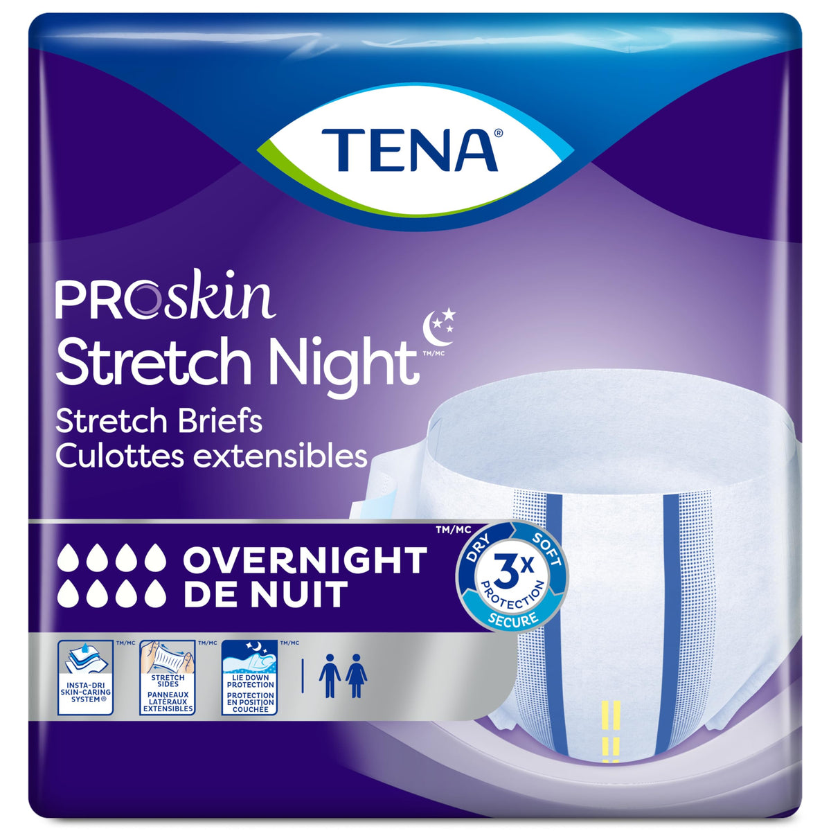 Overnight Incontinence Stretch Briefs L/XL 12 ct M798599
