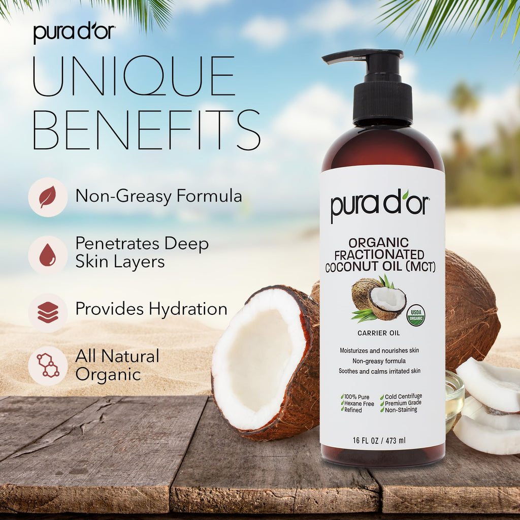 Organic Fractionated Coconut Oil & Lavender Essential Oil Bundle V2858