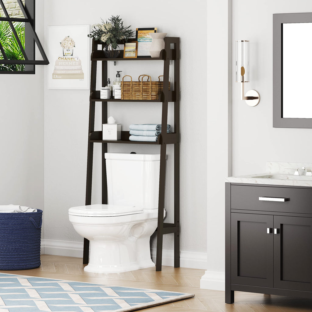 3-Tier Espresso Wood Bathroom Organizer S13242