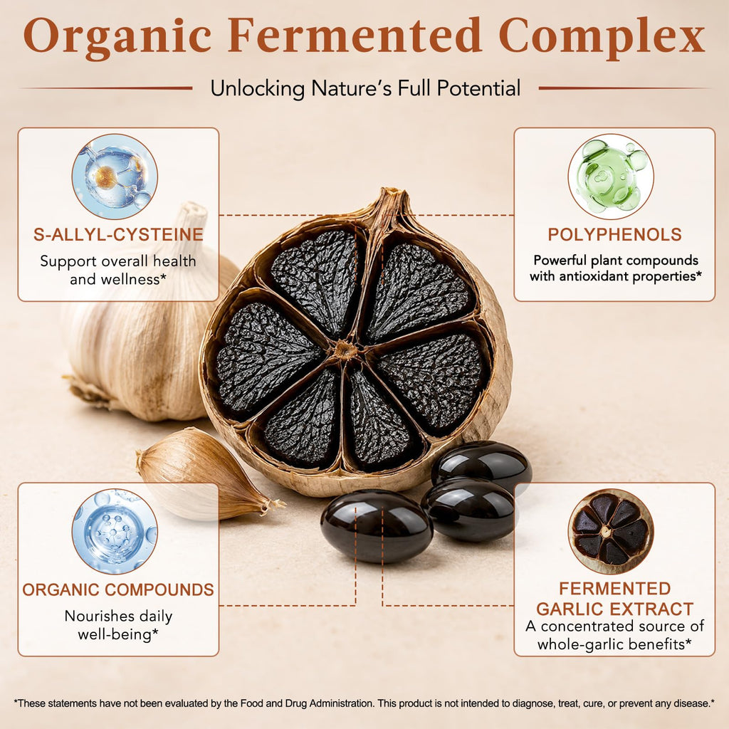 Black Garlic Extract 6000mg Vegetarian 120 Softgels R39762