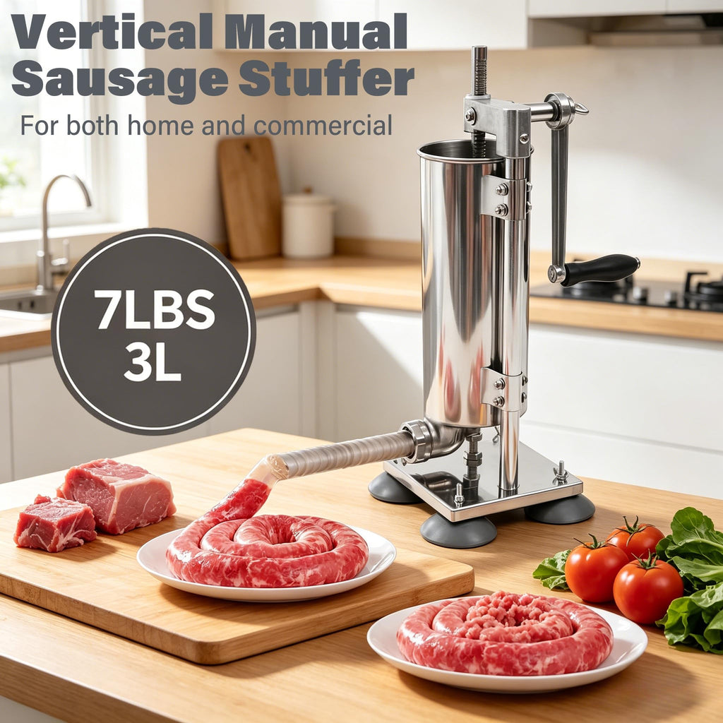 3L Manual Sausage Stuffer Machine 304 Stainless Steel F150