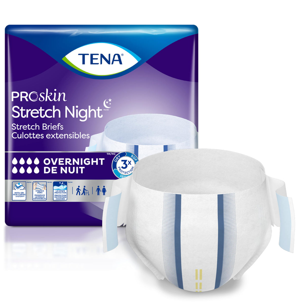 Overnight Incontinence Stretch Briefs L/XL 12 ct M798599