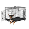 24 inch Folding Metal Wire Dog Crate with Double Door W616325