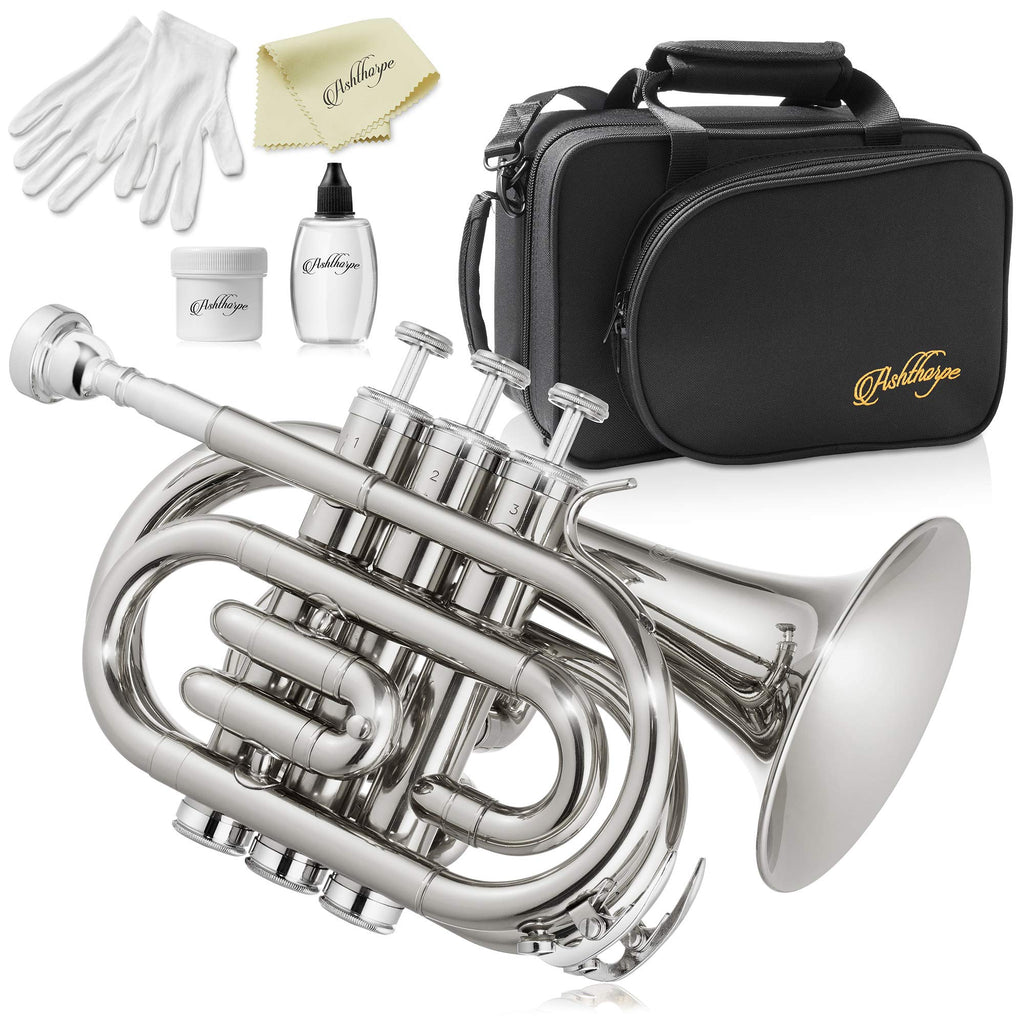 Bb Brass Pocket Trumpet with Nickel Plated Finish R86755