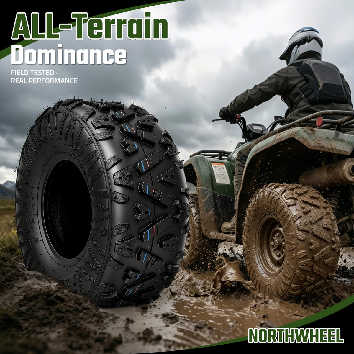 19x7-8 All Terrain Tubeless Set of 2 Tires J193
