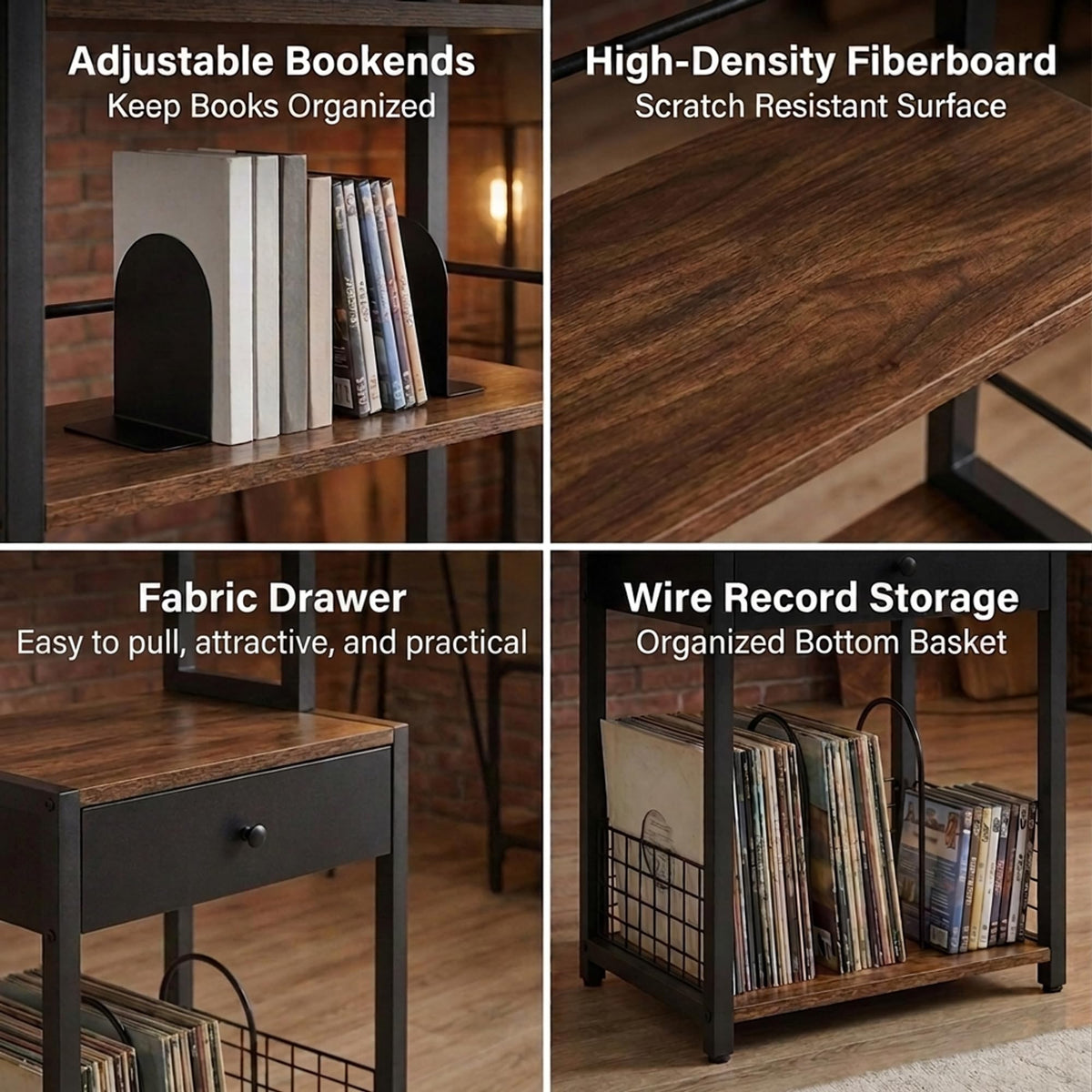 6-Tier CD DVD Storage Rack with Drawer V561