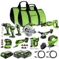 24V Brushless 10PC Tool with Batteries and USB-C Charger R277