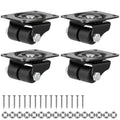 1 Inch Set of 4 Heavy Duty Swivel Caster Wheels Black W71336