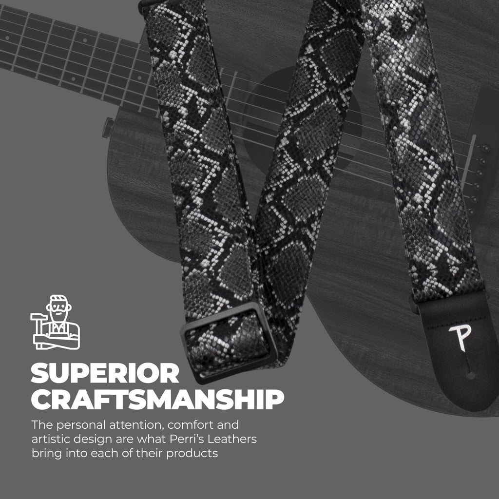 Faux Snake Skin Jacquard Patterned Non-Slip Guitar Strap U228