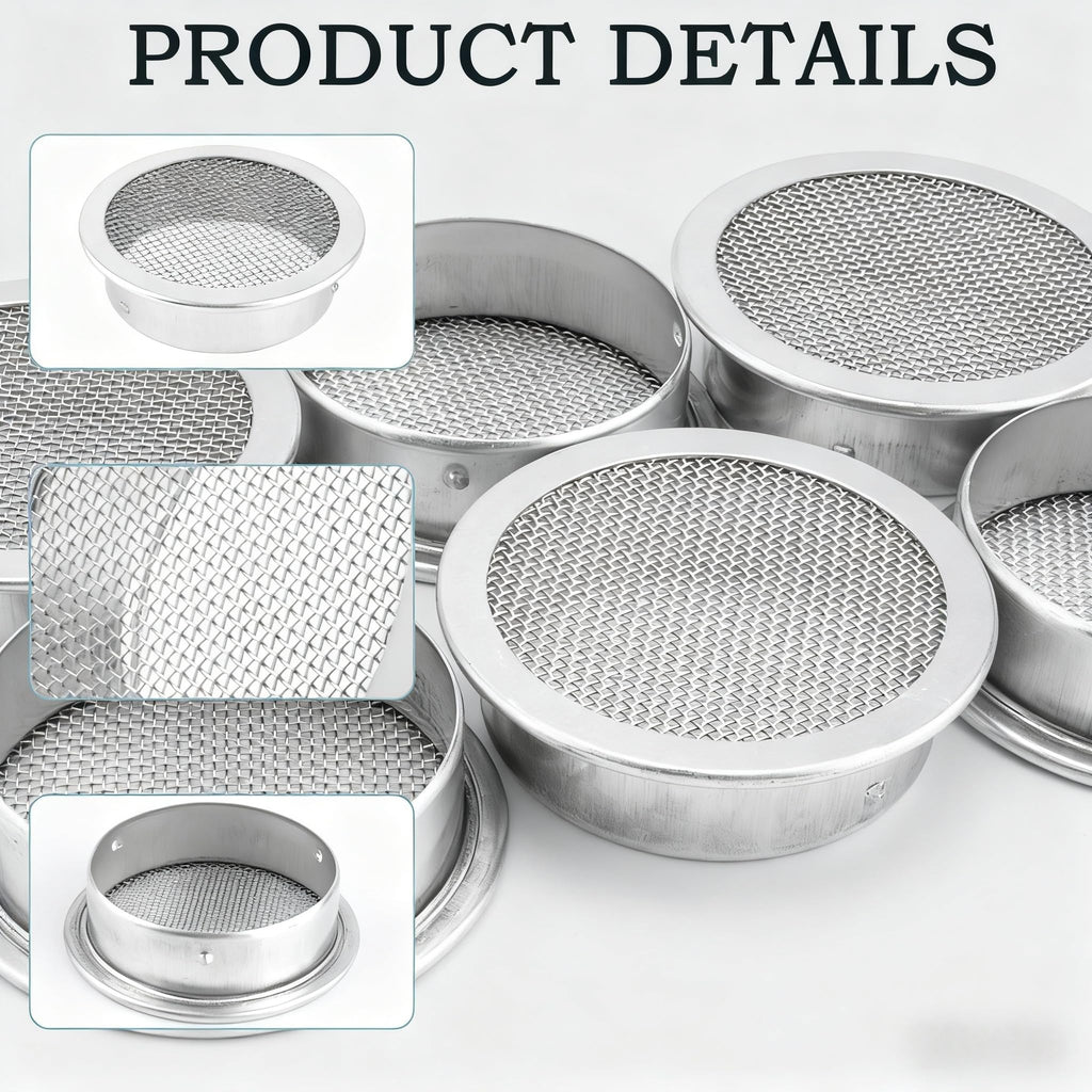 2 Inch Round Open Screen Vent Aluminum Mill Finish 8 Pack N86782