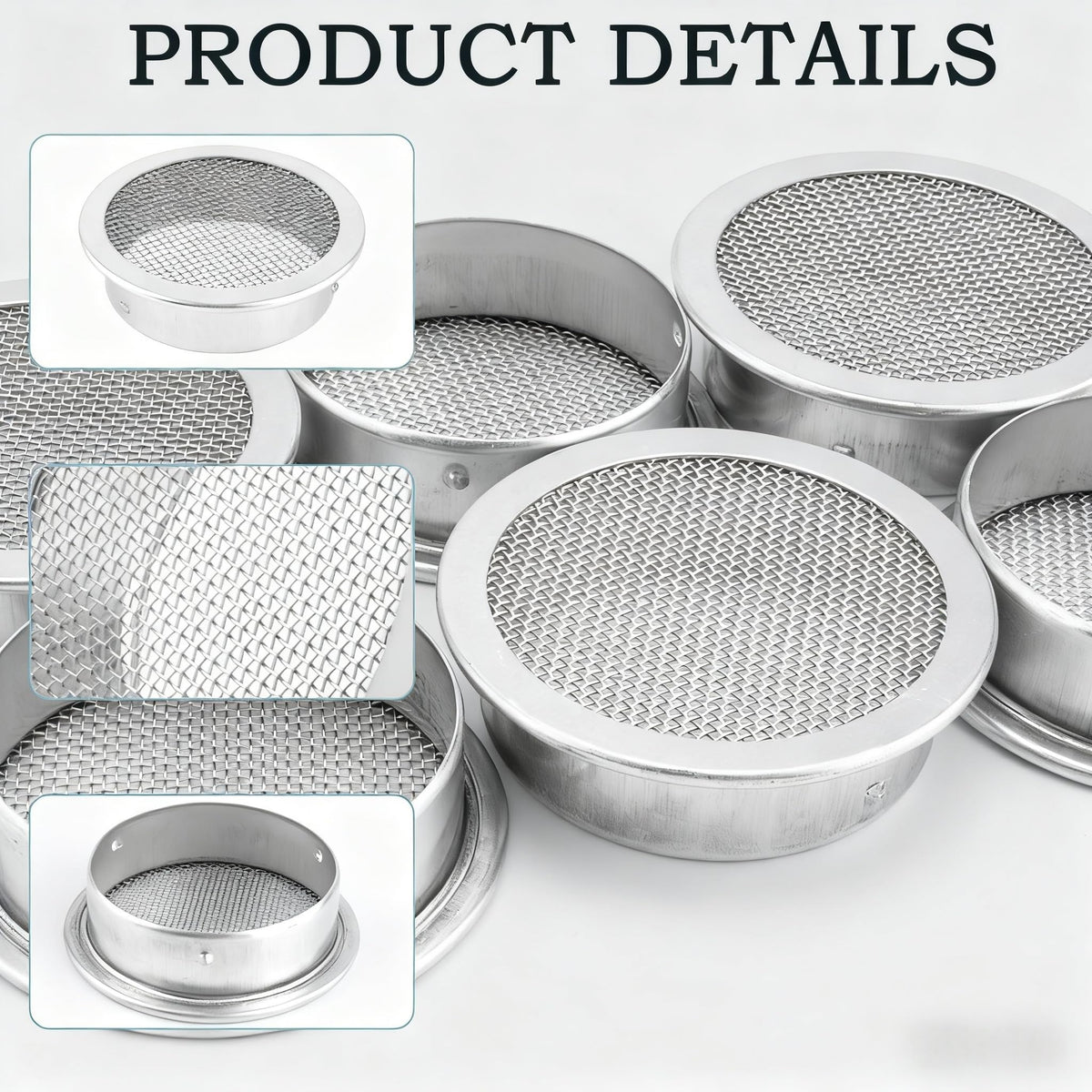 2 Inch Round Open Screen Vent Aluminum Mill Finish 8 Pack N86782