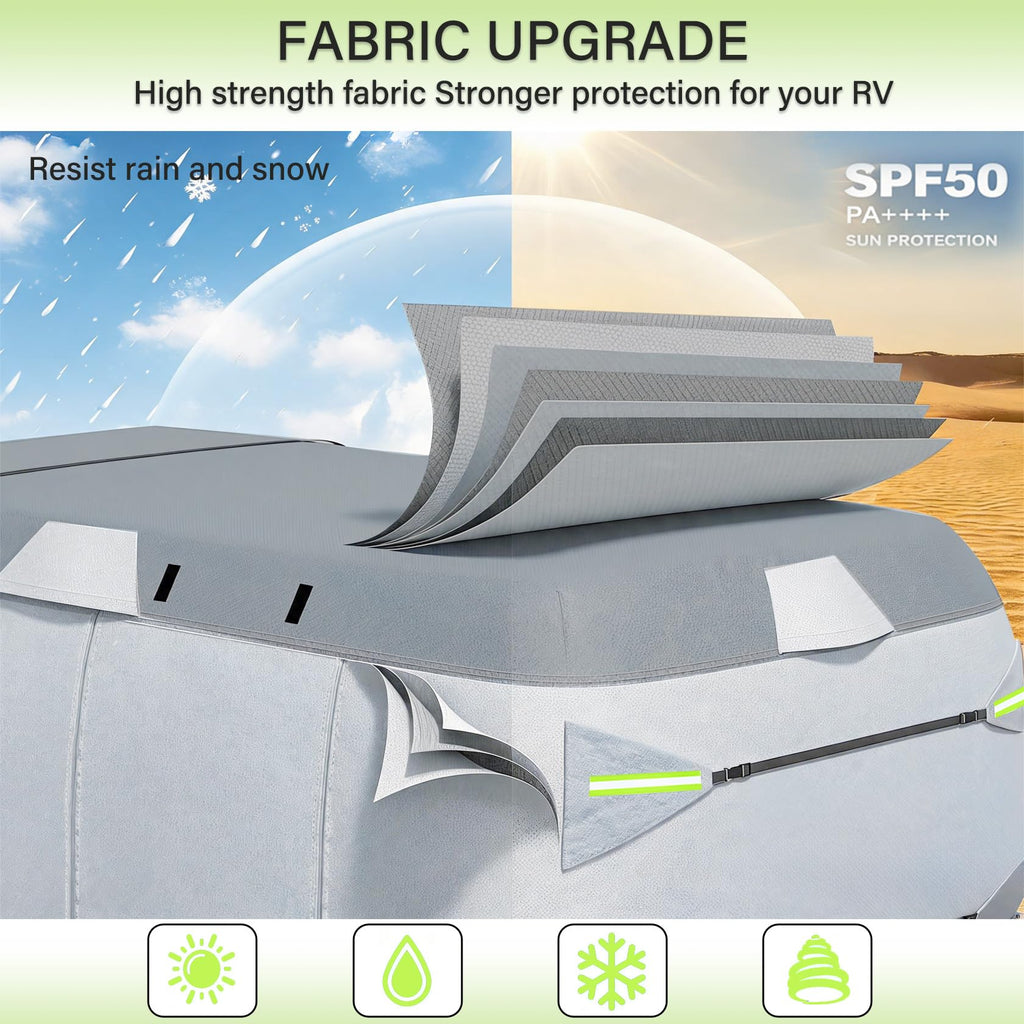 7 Layers Waterproof Fiberglass Travel Trailer Cover X6953