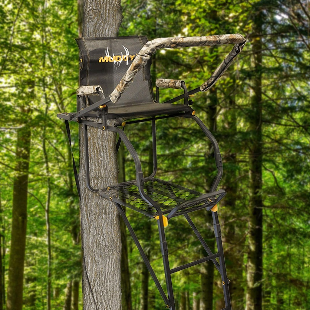 Adjustable 17 ft 1-Person Ladder Tree Stand M5493