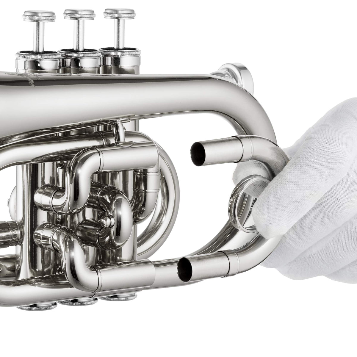 Bb Brass Pocket Trumpet with Nickel Plated Finish R86755