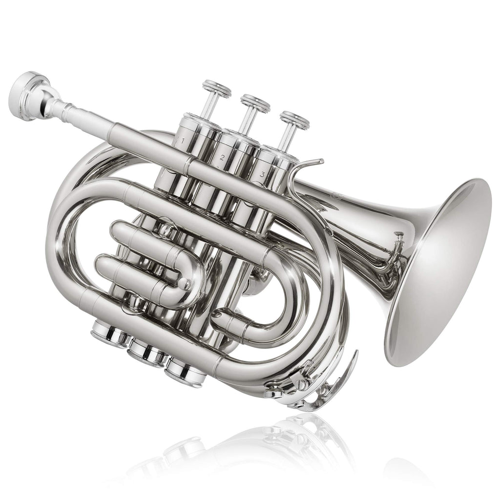 Bb Brass Pocket Trumpet with Nickel Plated Finish R86755