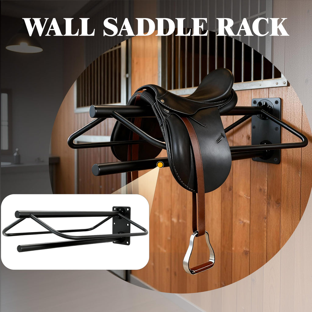 Wall Mount Metal Saddle Rack with Pad Bar T533939