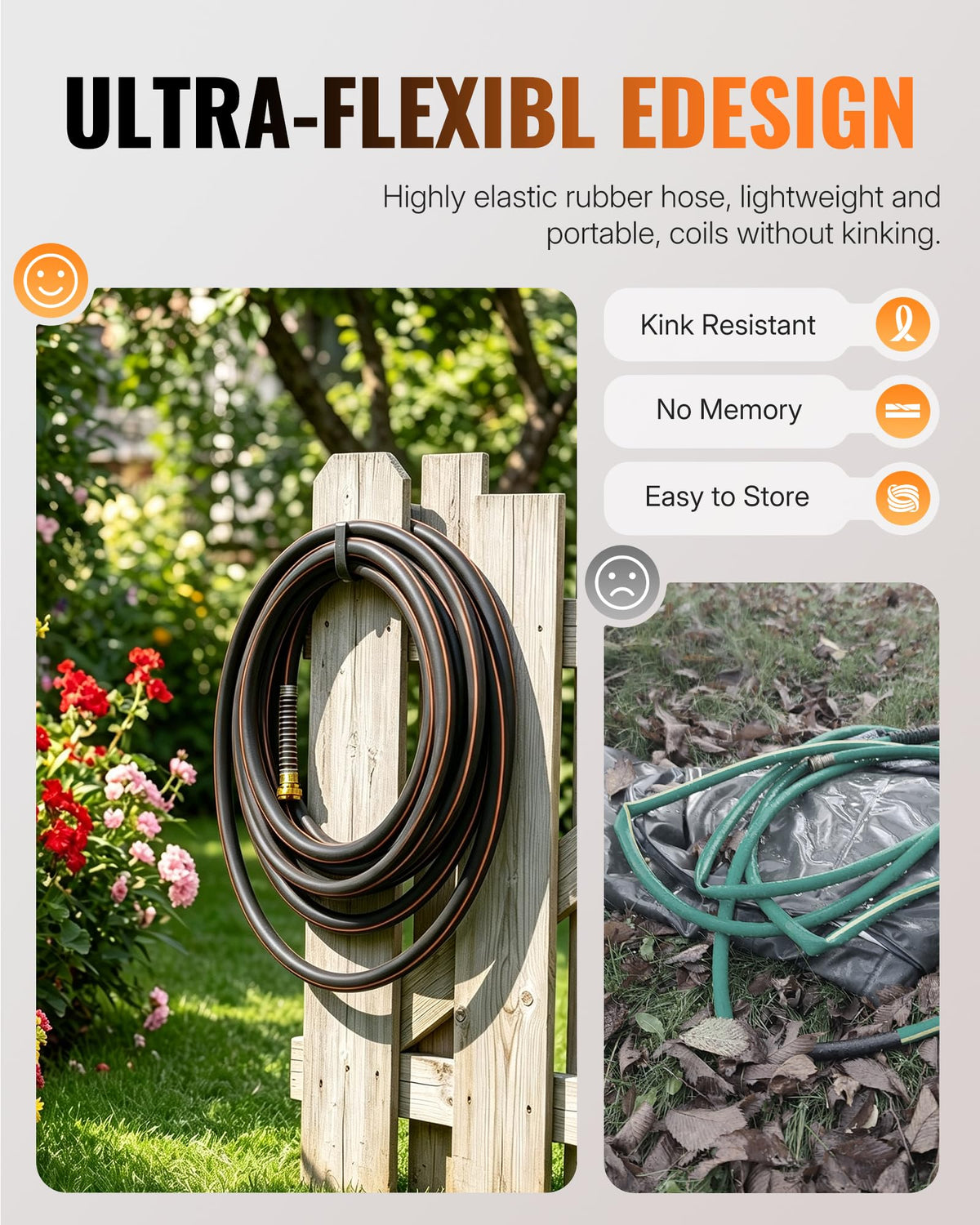 Heavy Duty Rubber Garden Hose 50FT x 3/4" M6450