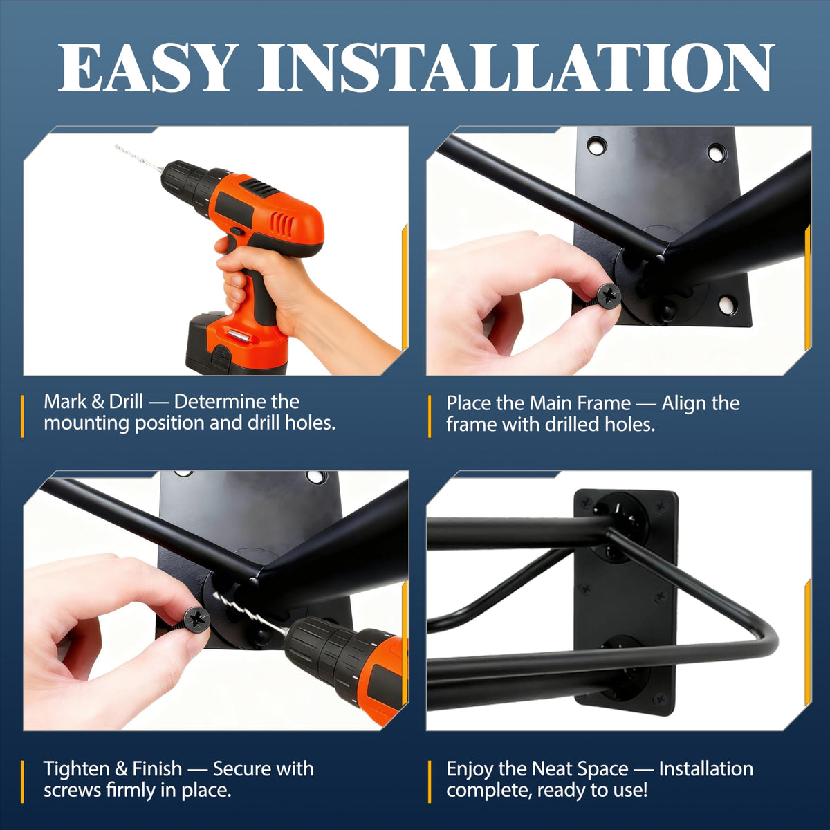 Wall Mount Metal Saddle Rack with Pad Bar T533939