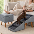 2-in-1 Wooden Pet Stairs & Ottoman S544641