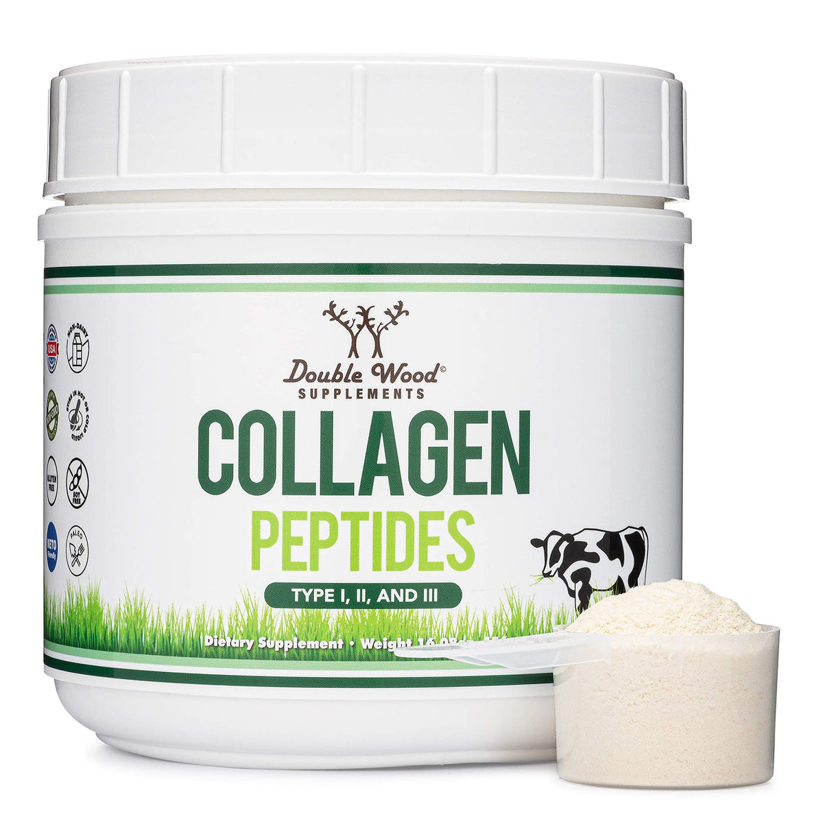 Collagen Peptides Powder Type I II III 16 oz U748