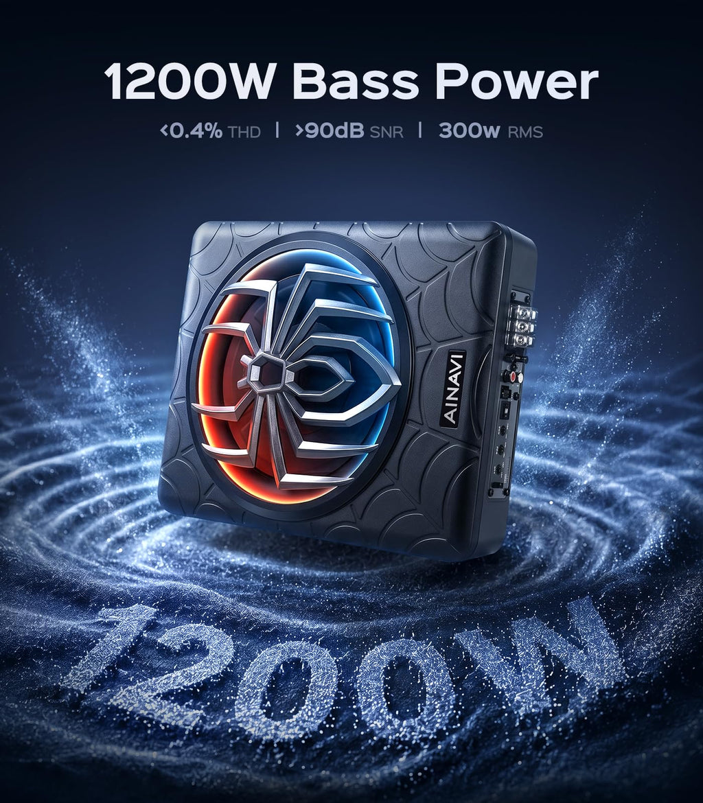 1200W 10" Powered Underseat Subwoofer with Amp N807470