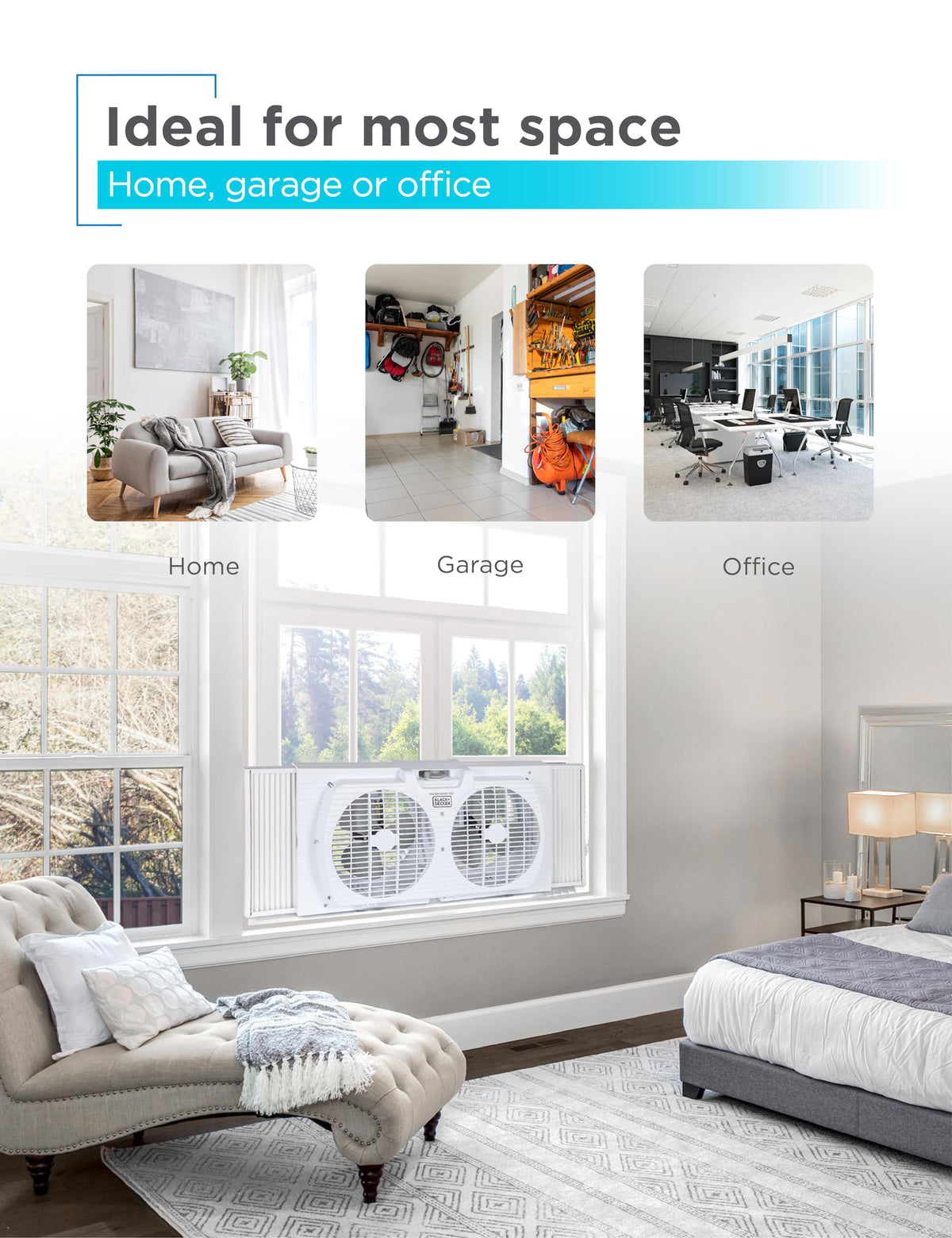 9" Dual Window Fan with 2 Speed Settings A209060