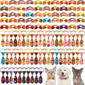 100 Pack Dog Bow Tie Collar Set D874