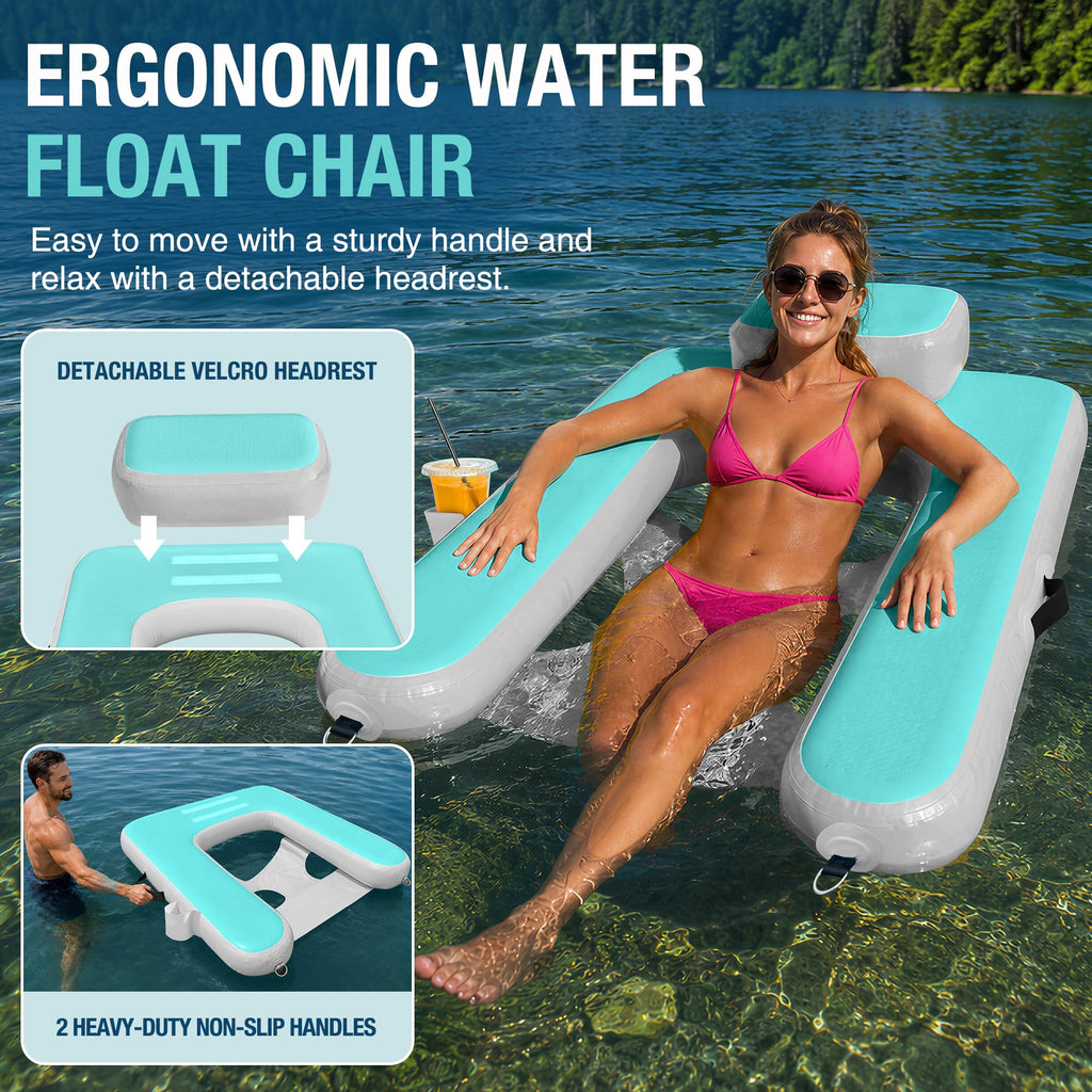 Inflatable Floating Chair with Cup Holder S63982