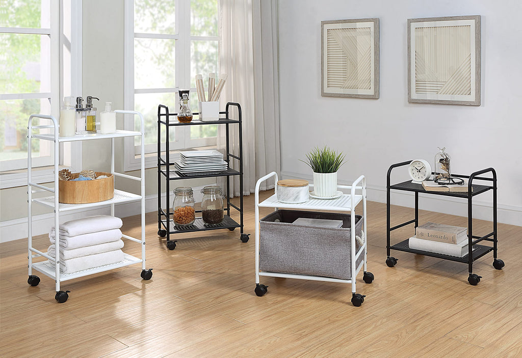 2-Tier Metal Rolling Utility Cart O24916